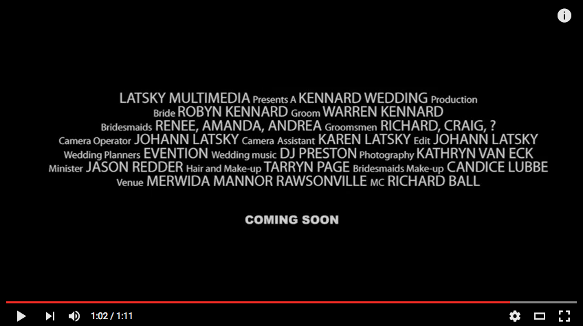 Kennard wedding trailer